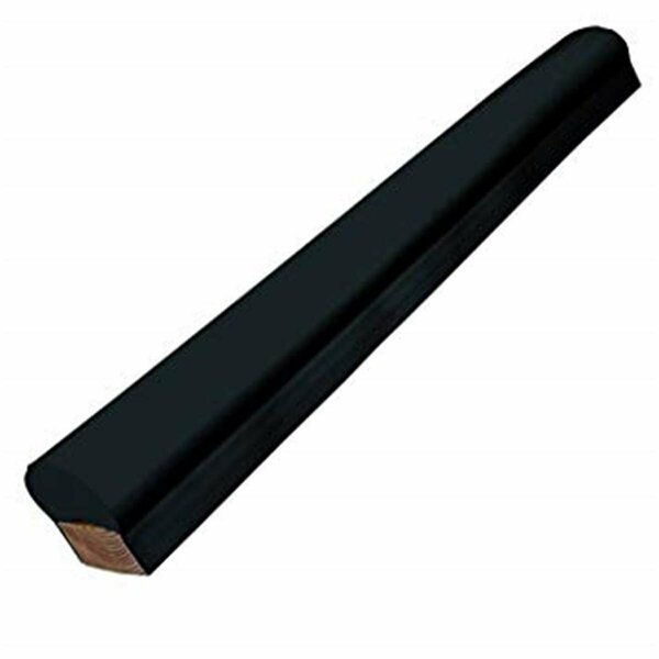 Hands On 6 ft. Piling Post Bumper - One End Capped - Black HA2933690